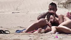 Armed F. recommendet voyeured beach couple
