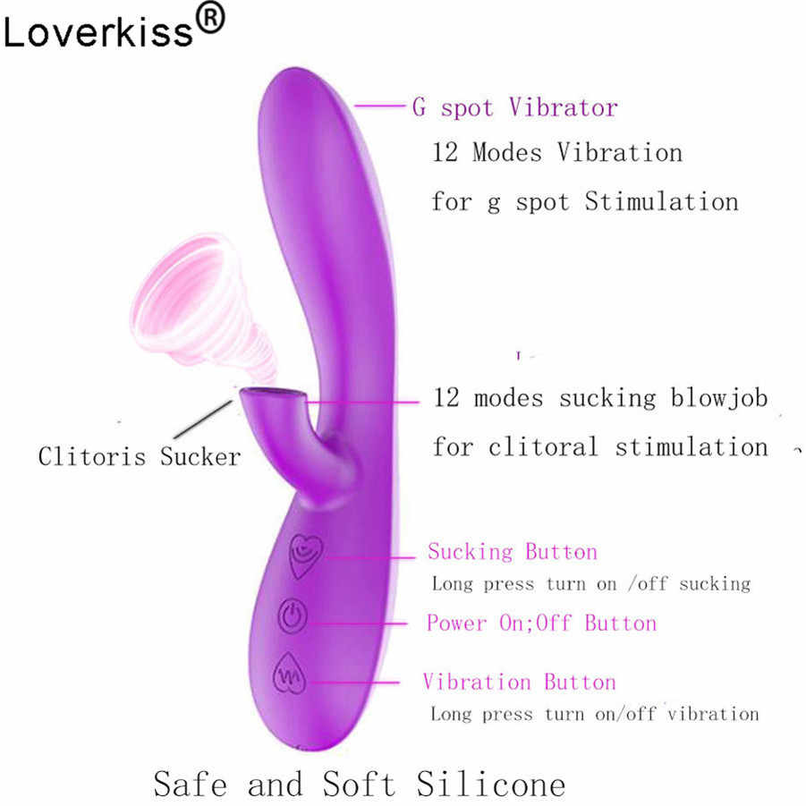 Clit sucking spot vibrator dildo